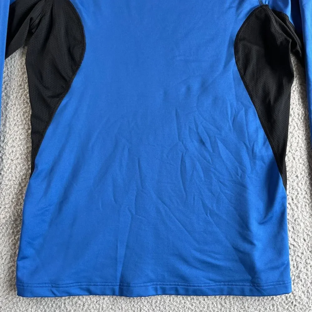 Nike Shirt Mens‎ Large Blue Black Pro Combat Hyper Warm Dri-Fit Athletic Fit Top